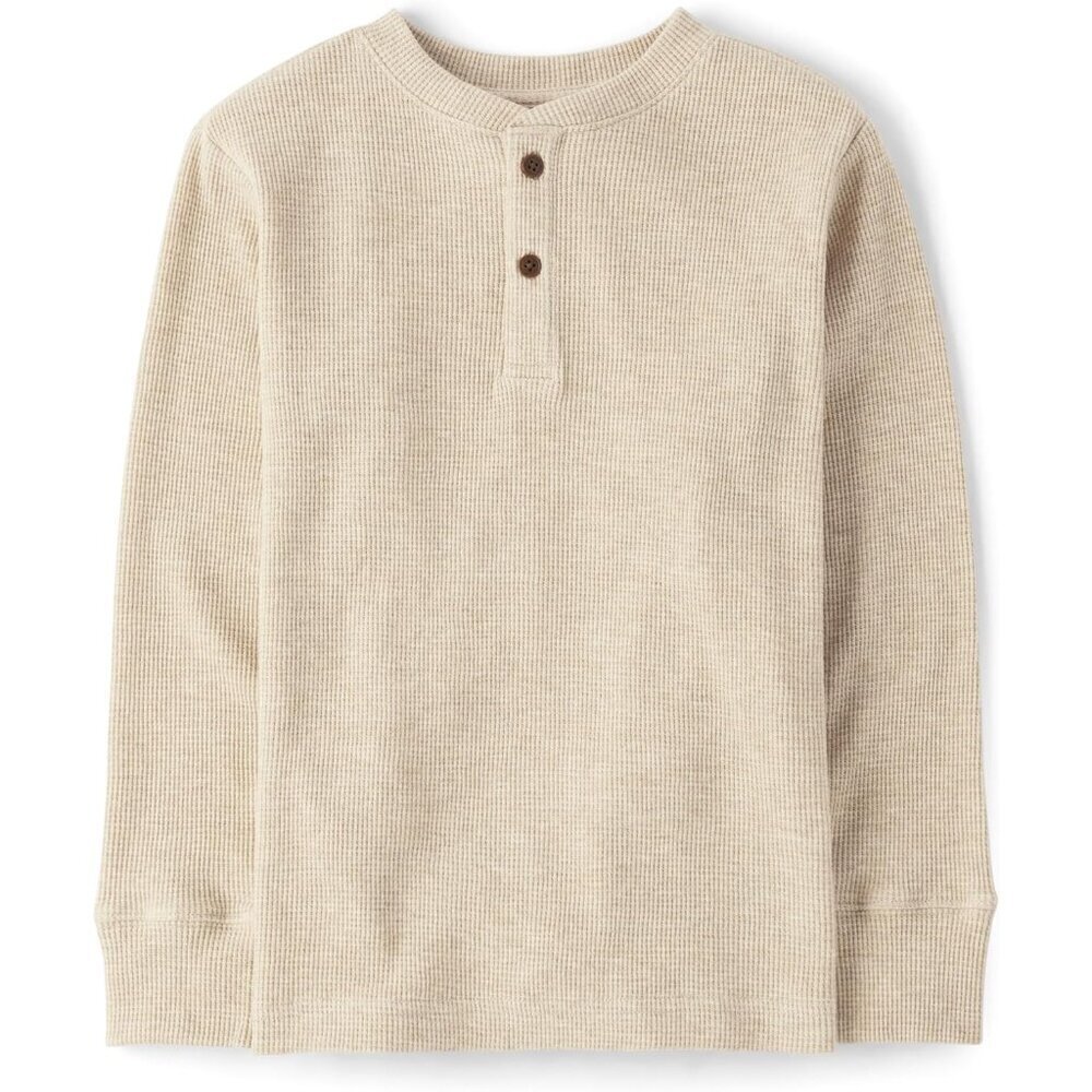 boys Long Sleeve Thermal Henley Shirt